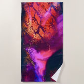 Serviette de plage en art de luxe inspirée des aur (Devant)