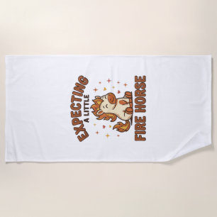 Serviette De Plage En attente d'un petit cheval de feu Vintage Baby S