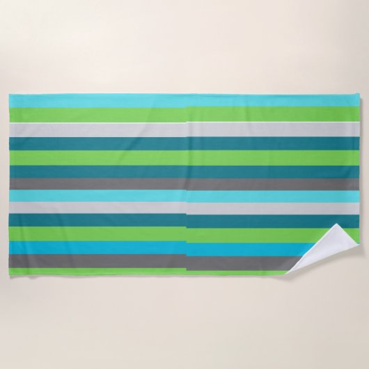 Serviette de plage en bande (Devant)