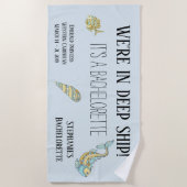 Serviette De Plage En bateau profond C'est une Bachelorette Party Cus (Devant)