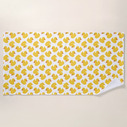 Serviette de plage en caoutchouc Duck | Neutre sel (Devant)