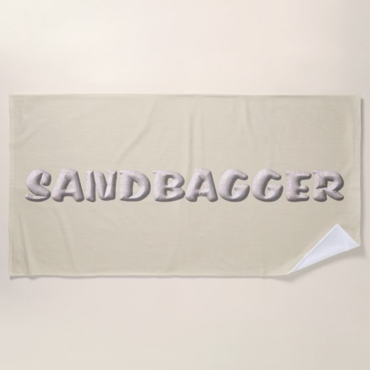 Serviette de plage en crème de sable (Devant)