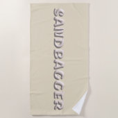 Serviette de plage en crème de sable (Devant)