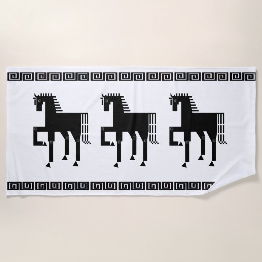 Serviette de plage en fer à cheval (Devant)