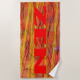 Serviette de plage en fil rouge zen