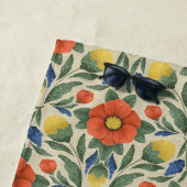 Serviette de plage en fleurs rustique (En situation)