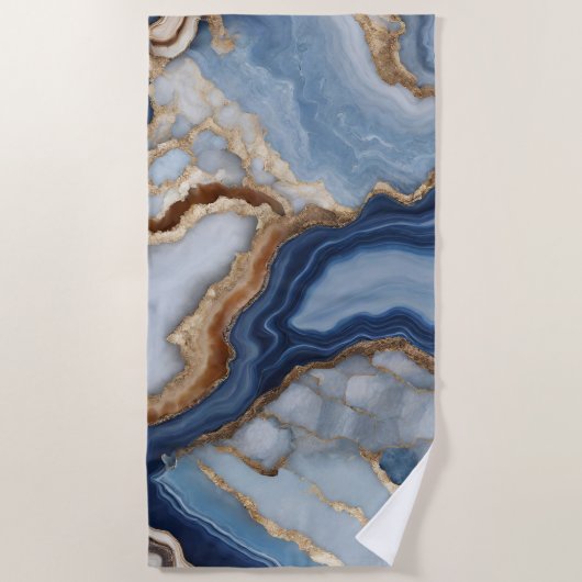 Serviette de plage en marbre d'Agate (Devant)