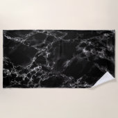Serviette de plage en marbre noir (Devant)