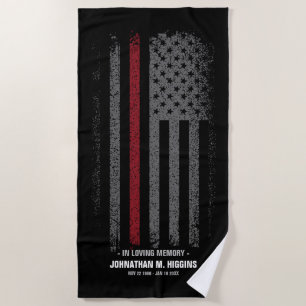 Serviette De Plage En mémoire d'amour FeuFighter Mince drapeau de lig