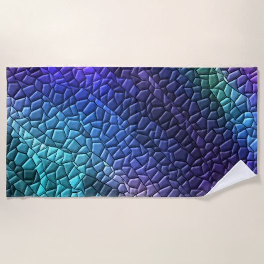 Serviette de plage en mosaïque de peau de dragon c (Devant)