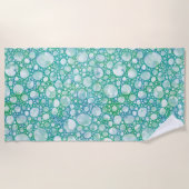 Serviette de plage en mousse de mer turquoise| Pla (Devant)