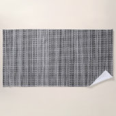 Serviette de plage en tissu gris Faux (Devant)