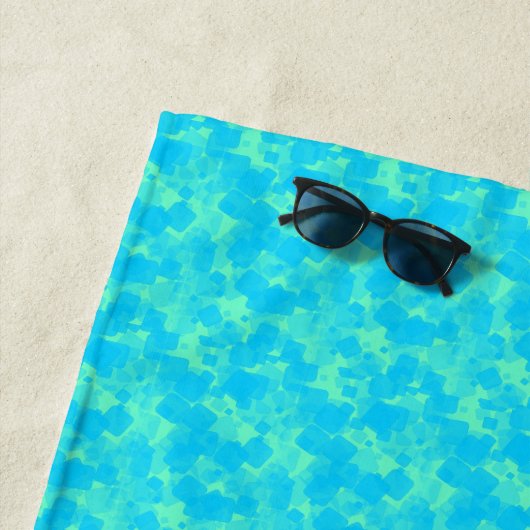 Serviette de plage en verre de mer (En situation)
