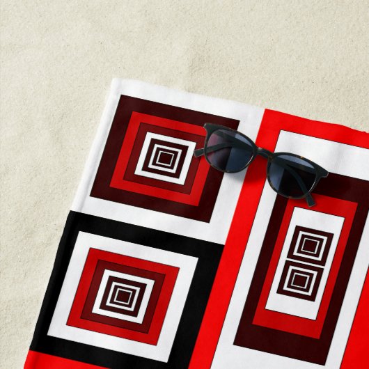 Serviette de plage encadrée (En situation)