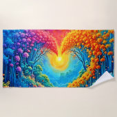 Serviette De Plage Enchanted Forest Heart of Light Design (Devant)