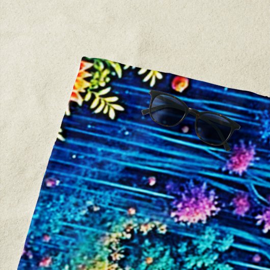 Serviette De Plage Enchanted Forest Heart of Light Design (En situation)