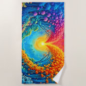 Serviette De Plage Enchanted Forest Heart of Light Design (Devant)