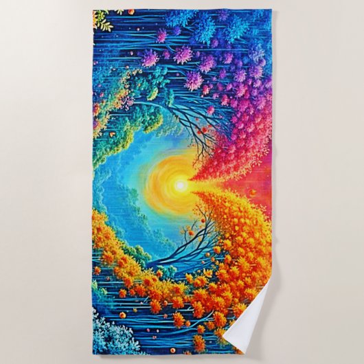 Serviette De Plage Enchanted Forest Heart of Light Design (Devant)