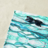 Serviette de plage "enchevêtrée dans la ligne" (En situation)