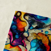 Serviette De Plage Encre liquide colorée Abstraction (En situation)