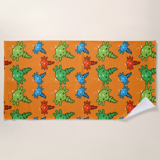 Serviette De Plage Enfants Axototl Salamander (Devant)