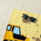 Serviette De Plage Enfants Construction Garçons Digger Custom (En situation)