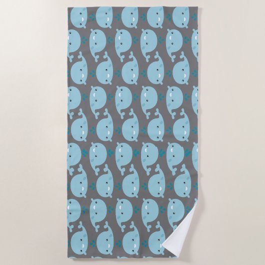 Serviette De Plage Enfants dauphins d'été (Devant)