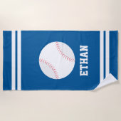 Serviette De Plage Enfants de baseball personnalisés (Devant)