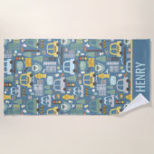 Serviette De Plage Enfants en transport urbain personnalisés (Devant)