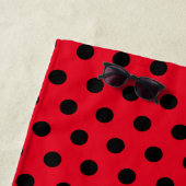 Serviette De Plage Enfants mignons Red Ladybug Polka dot party Motif (En situation)