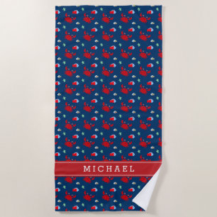 Serviette De Plage Enfants Motifs de crabe mignon