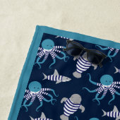 Serviette De Plage Enfants Ocean Animals Nom maillot de bain (En situation)