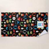 Serviette De Plage Enfants Personnalisé Jeu Vidéo Motif Gamer Snacks (Devant)
