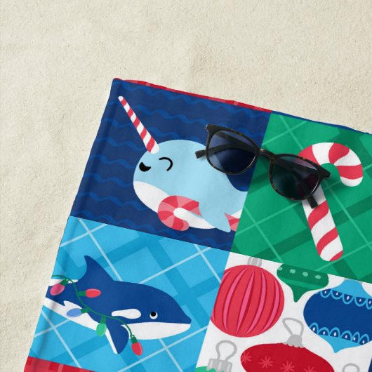 Serviette De Plage Enfants Sous La Mer Patchwork Quilt (En situation)