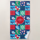 Serviette De Plage Enfants Sous La Mer Patchwork Quilt (Devant)