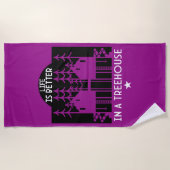 Serviette De Plage Enfants Treehouse Retour À L'École Garçon (Devant)