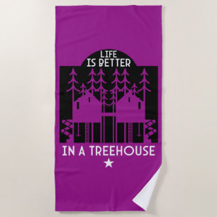 Serviette De Plage Enfants Treehouse Retour À L'École Garçon