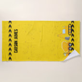 Serviette De Plage Enfants Véhicule de construction Personnalisé Garç (Devant)