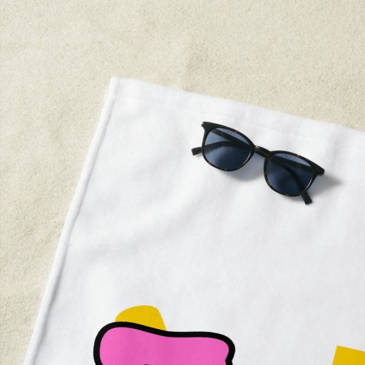 Serviette De Plage Enseignant', Beachin', Répétition' avec soleil (En situation)