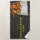 Serviette De Plage Enterrement de vie de garçon drôle  (Devant)