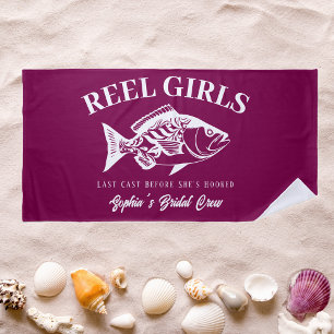 Serviette De Plage Enterrement de vie de jeune fille façon pêcheur ha