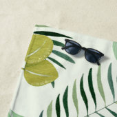 Serviette De Plage Enterrement de vie de jeune fille Feuille verte Fl (En situation)