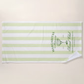 Serviette De Plage Enterrement de vie de jeune fille Margaritas et Ma (Devant)