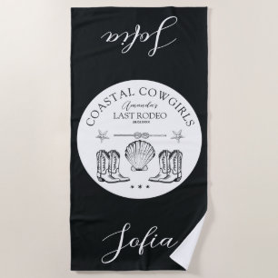 Serviette De Plage Enterrement de vie de jeune fille nautique de Cowg