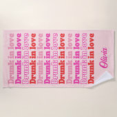 Serviette De Plage Enterrement de vie de jeune fille personnalisé 'Iv (Devant)