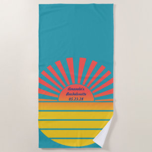 Serviette De Plage Enterrement de vie de jeune fille Soleil Levant Ré