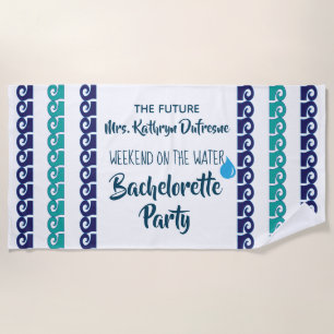 Serviette De Plage Enterrement de vie de jeune fille "Week-end au bor