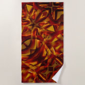 Serviette De Plage Entrelacement de cravates orange brûlés, effet scu (Devant)