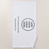 Serviette De Plage Entreprise Entreprise Professionnel Plain Logo (Devant)