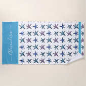 Serviette De Plage Epaule bleu pourpre Turquoise côtière (Devant)